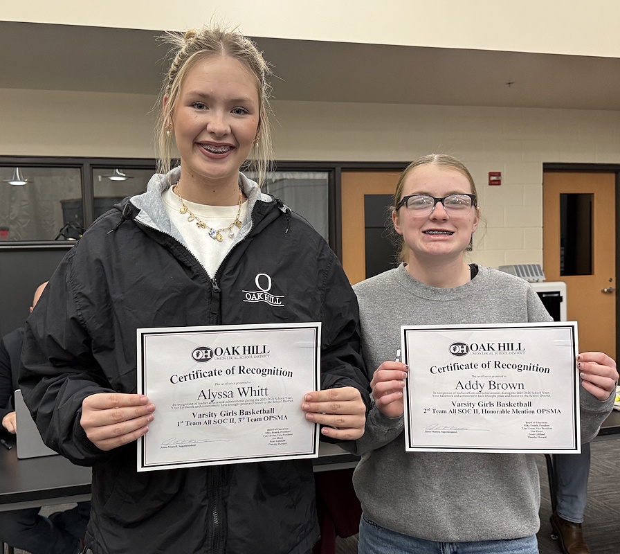 Photo of Alyssa Whitt and Addy Brown.